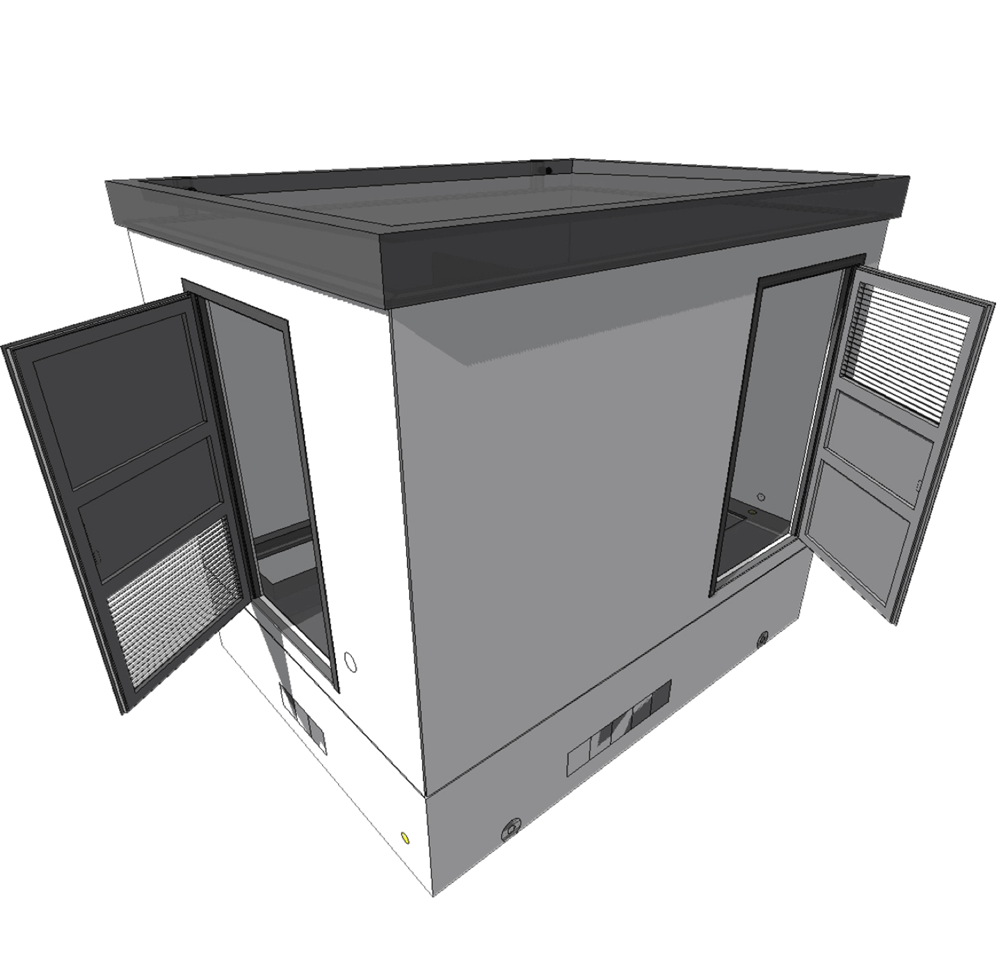 3D-Zeichnung einer begehbaren Station B-300-400-80 